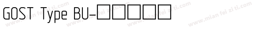 GOST Type BU字体转换